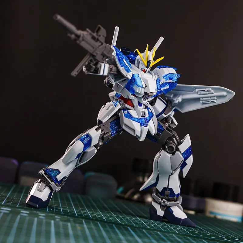 XINGJU 1/144 HG RX-9/C Narrative C-Packs Blue Color Assembly Action Figure Model Kit Toy for Collectors And Gifts
