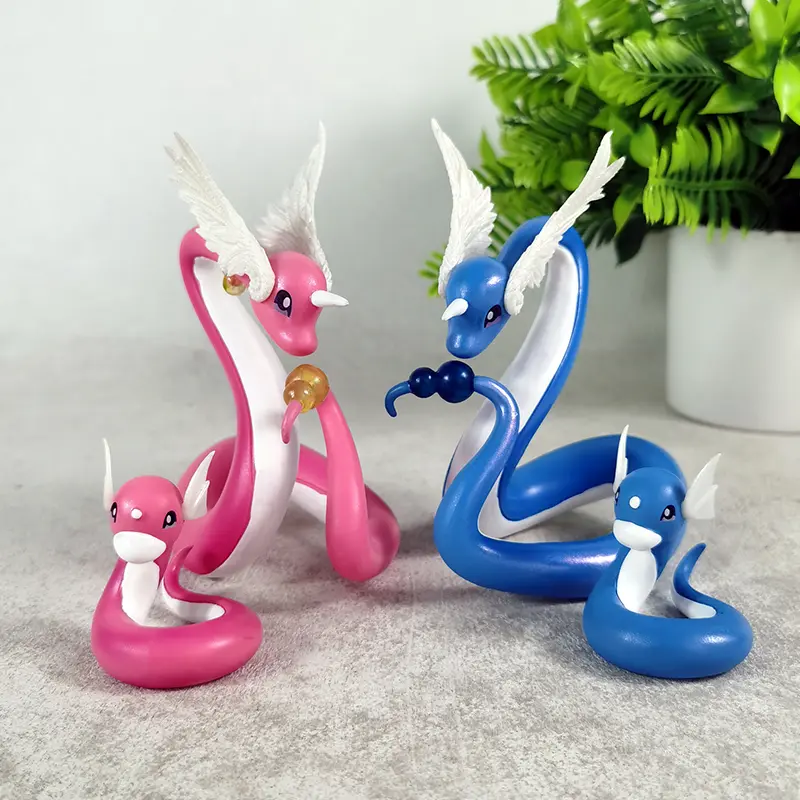11.5cm Pokemon anime mini dragon 2 colors a set of 2 anime peripheral products desktop decoration toys collection model gifts
