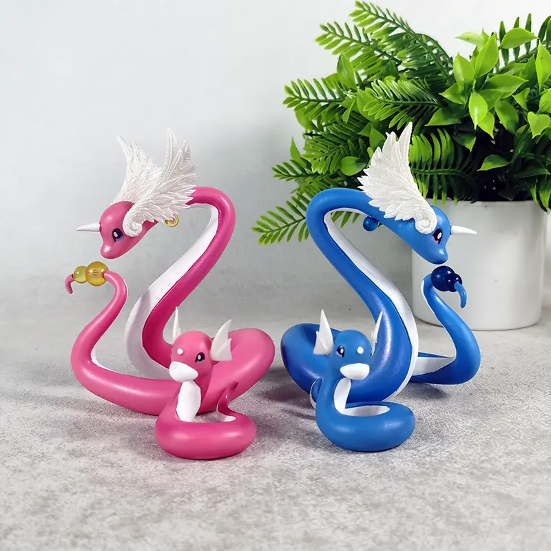11.5cm Pokemon anime mini dragon 2 colors a set of 2 anime peripheral products desktop decoration toys collection model gifts