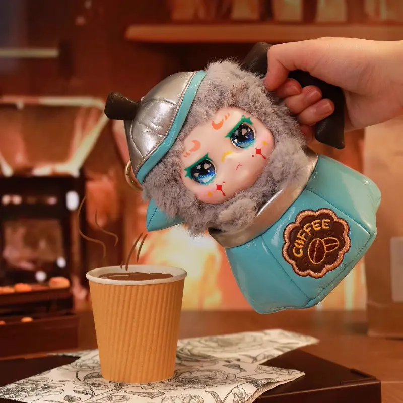 New Kimmon Dream Let's Cafe Cute Plush Toy Pendant Blind Box Coffee Day Trendy Surprise Gift Mysterious Box for Toys & Hobbies