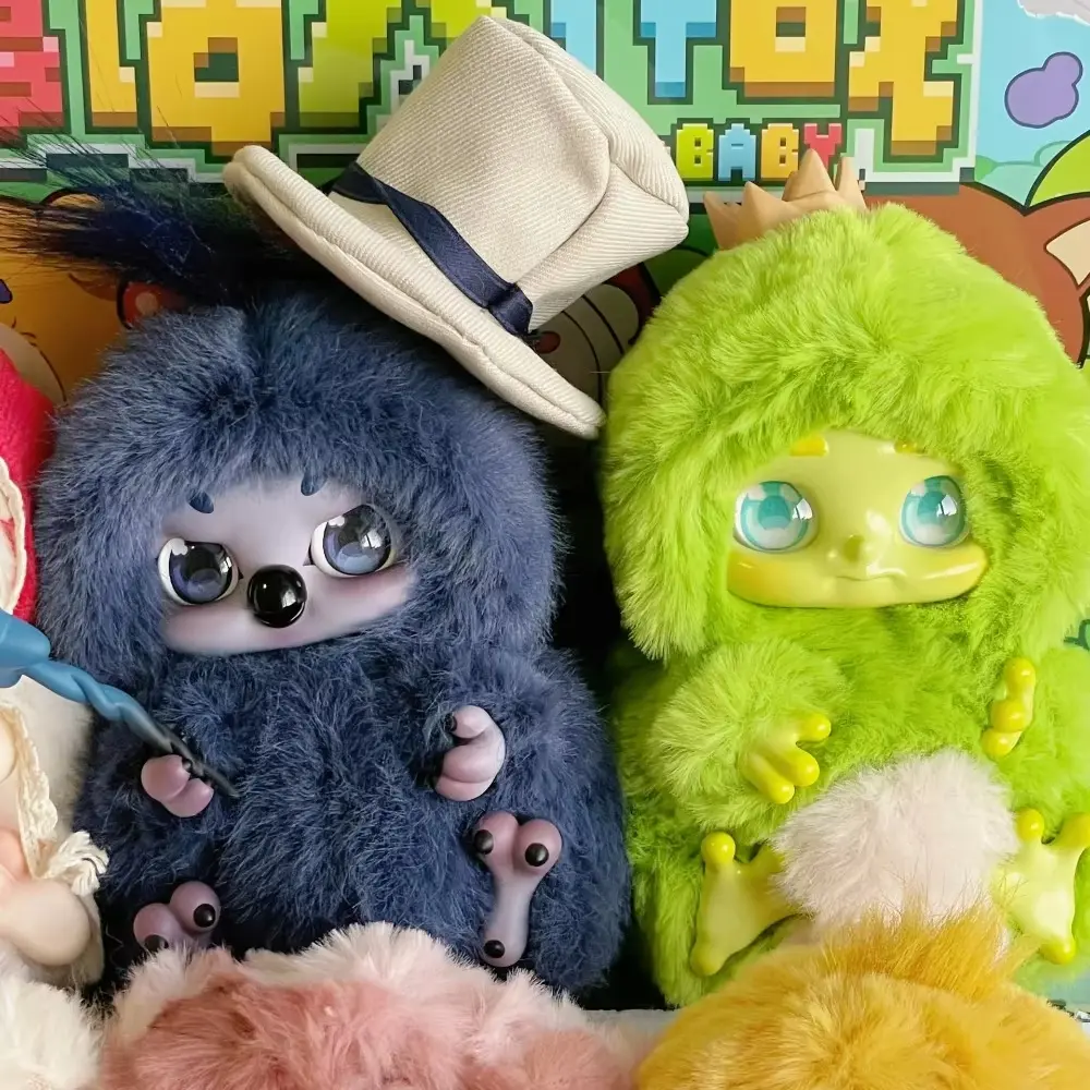 Cino Children's Battle Blind Box Kawaii Fluffy Pig Rabbit Doll Anime Figure Toy Desktop Ornaments Trendy Vinyl Face Collection