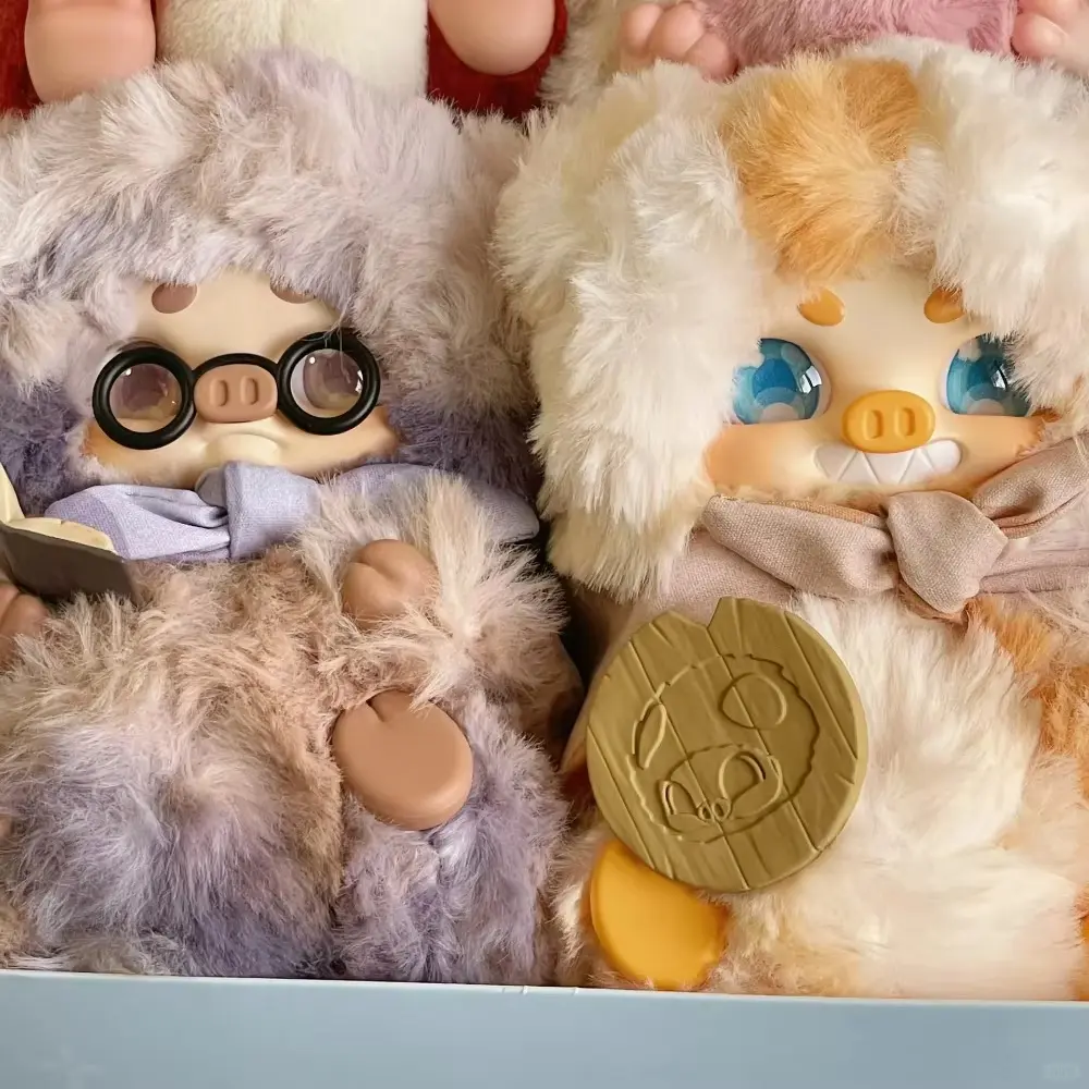 Cino Children's Battle Blind Box Kawaii Fluffy Pig Rabbit Doll Anime Figure Toy Desktop Ornaments Trendy Vinyl Face Collection