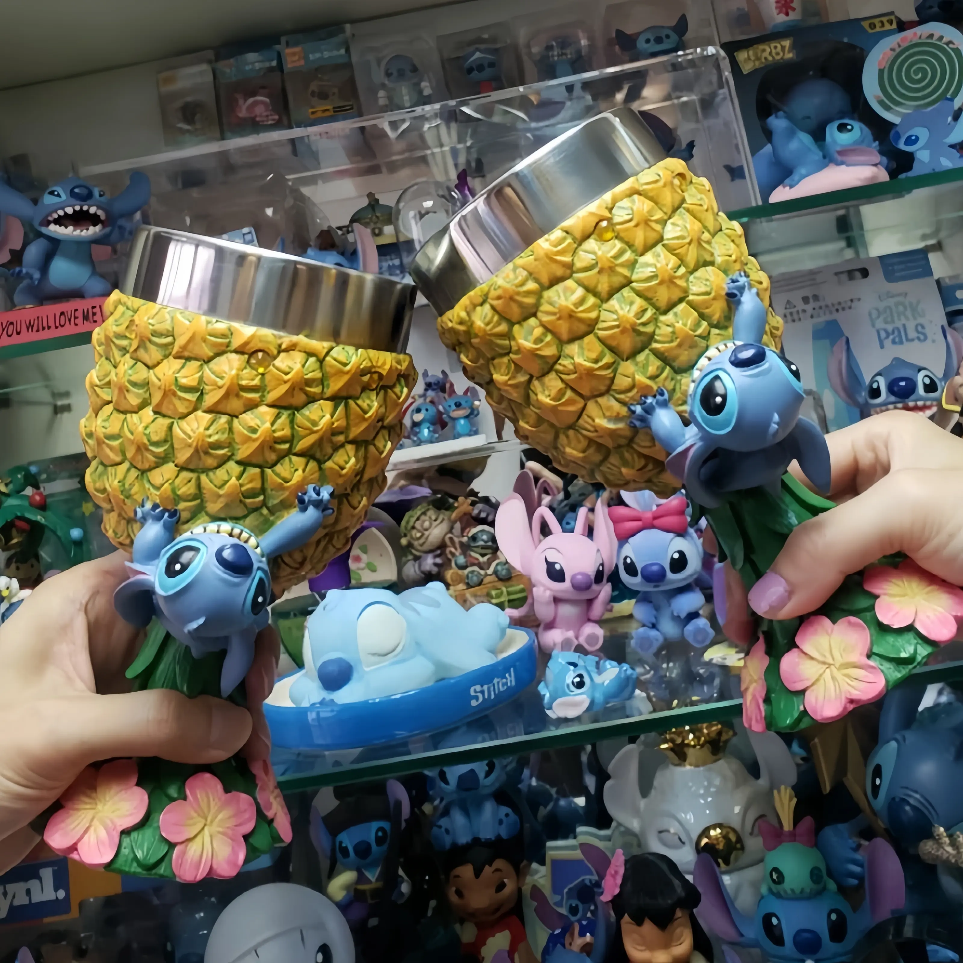 In Stock Stitch Pineapple Stainless Steel Tumbler 520 Gift Series Trendy Water Cup & Decor Periphery Collection Birthday Gift