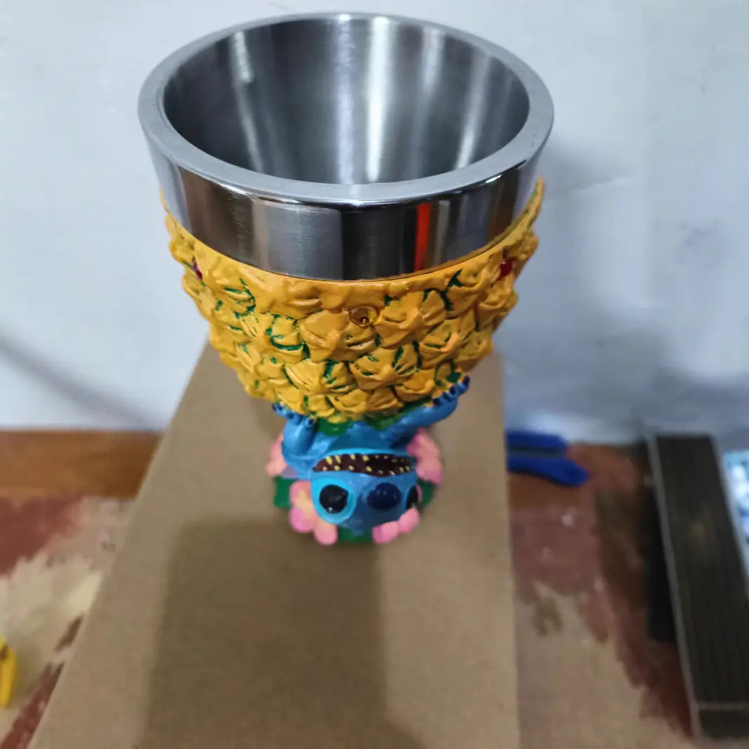 In Stock Stitch Pineapple Stainless Steel Tumbler 520 Gift Series Trendy Water Cup & Decor Periphery Collection Birthday Gift