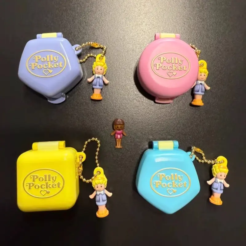 Bandai Polly Pocket Treasure Box Charm Reprint Action Figure Set - Collectible Model Decorations For Gift In Stock 4pcs