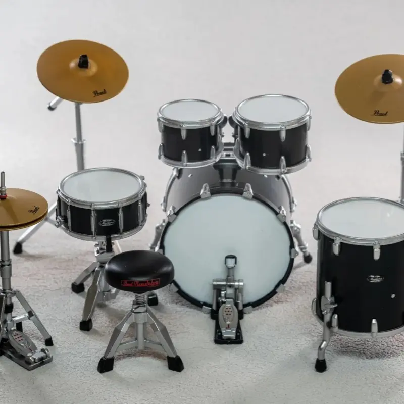 Bandai Genuine Miniature Drum Set Pearl Drums Jazz Drum Ornaments Bulk Cargo Collecting Toys Gift for Action Figure Collectors