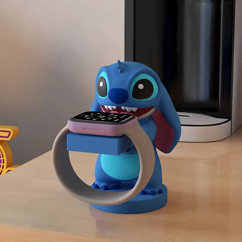 Authentic Stitch-Themed Multi-Function Charging Dock Stand for Apple Watch & iPhone Lilo & Stitch Collectible Character Holder