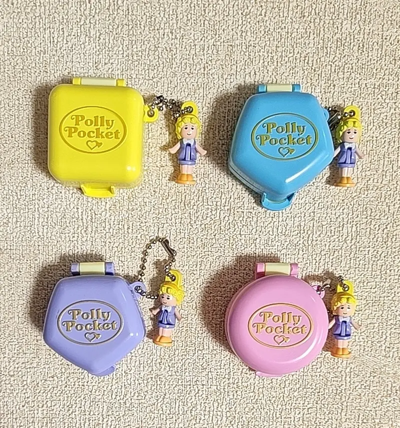 Bandai Polly Pocket Treasure Box Charm Reprint Action Figure Set - Collectible Model Decorations For Gift In Stock 4pcs
