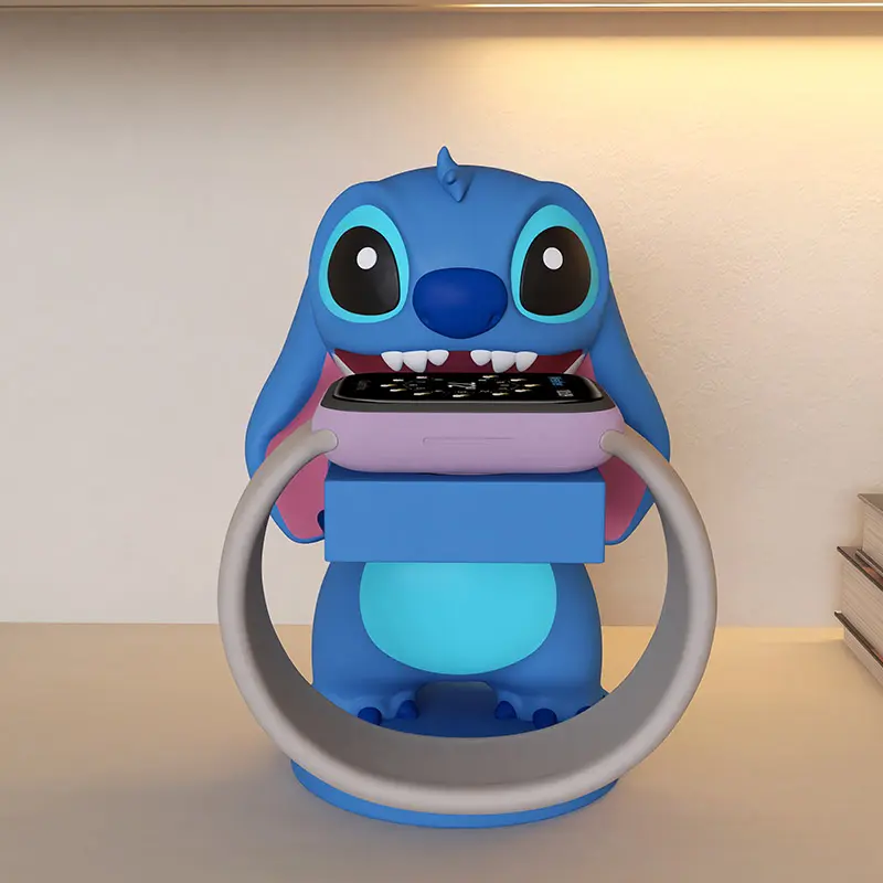 Authentic Stitch-Themed Multi-Function Charging Dock Stand for Apple Watch & iPhone Lilo & Stitch Collectible Character Holder