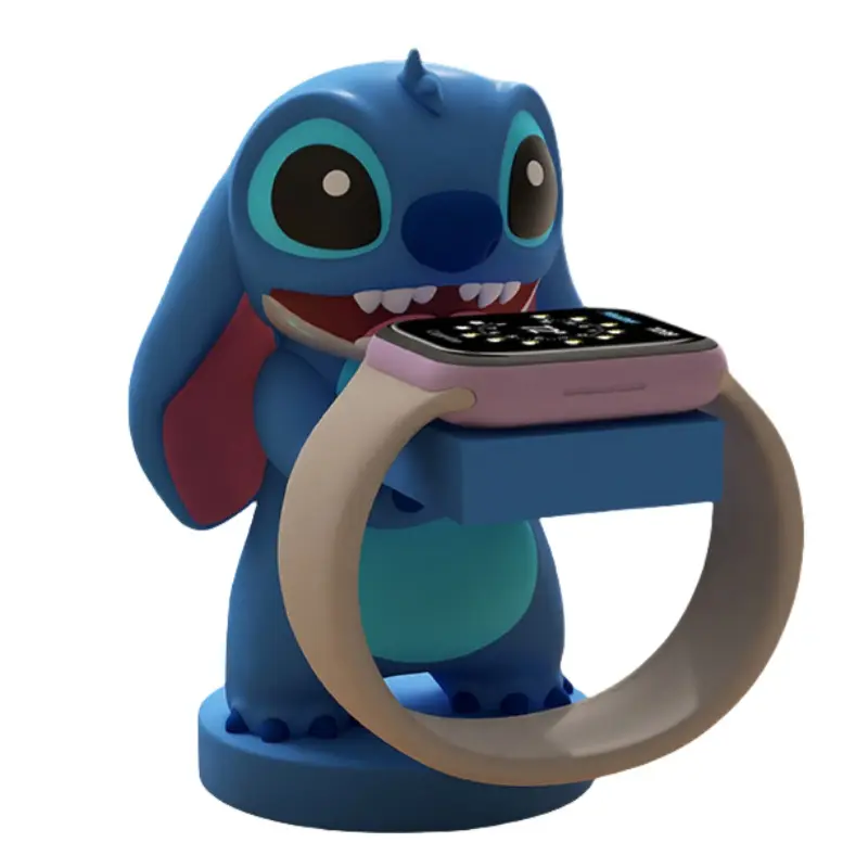 Authentic Stitch-Themed Multi-Function Charging Dock Stand for Apple Watch & iPhone Lilo & Stitch Collectible Character Holder