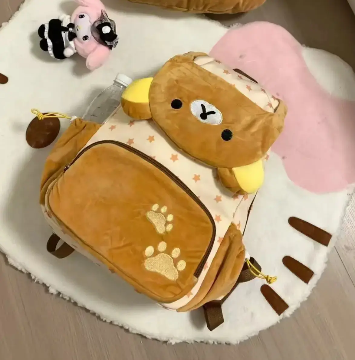 Rilakkuma Flip Backpack Cute Cartoon JK Lolita Schoolbag for Adults And Children Ideal Holiday Birthday Gift