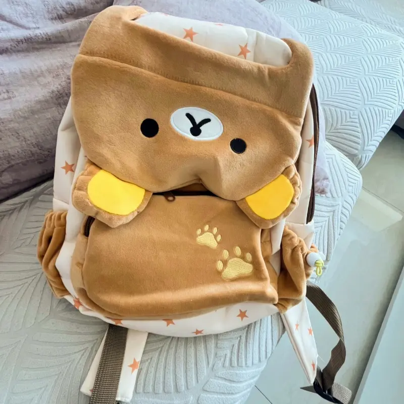 Rilakkuma Flip Backpack Cute Cartoon JK Lolita Schoolbag for Adults And Children Ideal Holiday Birthday Gift