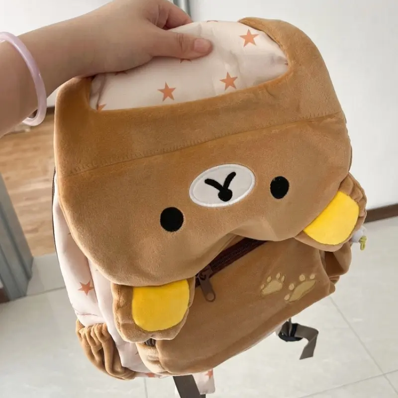 Rilakkuma Flip Backpack Cute Cartoon JK Lolita Schoolbag for Adults And Children Ideal Holiday Birthday Gift