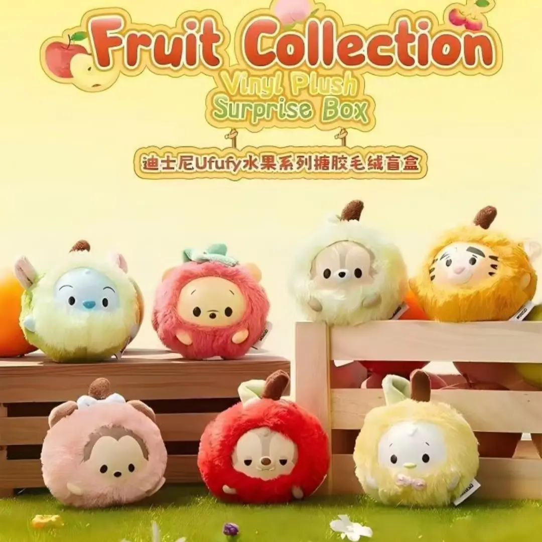 Disney Ufufy Fruit Collection Vinyl Plush Blind Box Trendy Surprise Toy Gift for Girls Garage Kit Pendant Ornament