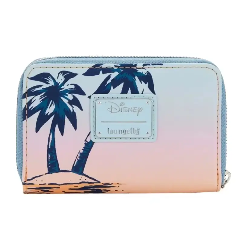 Loungefly Disney Princess Card Holder with Toy Figure - Tinker Bell Angel Snow Cone Design Beauty Beast Stitch Collectible Purse