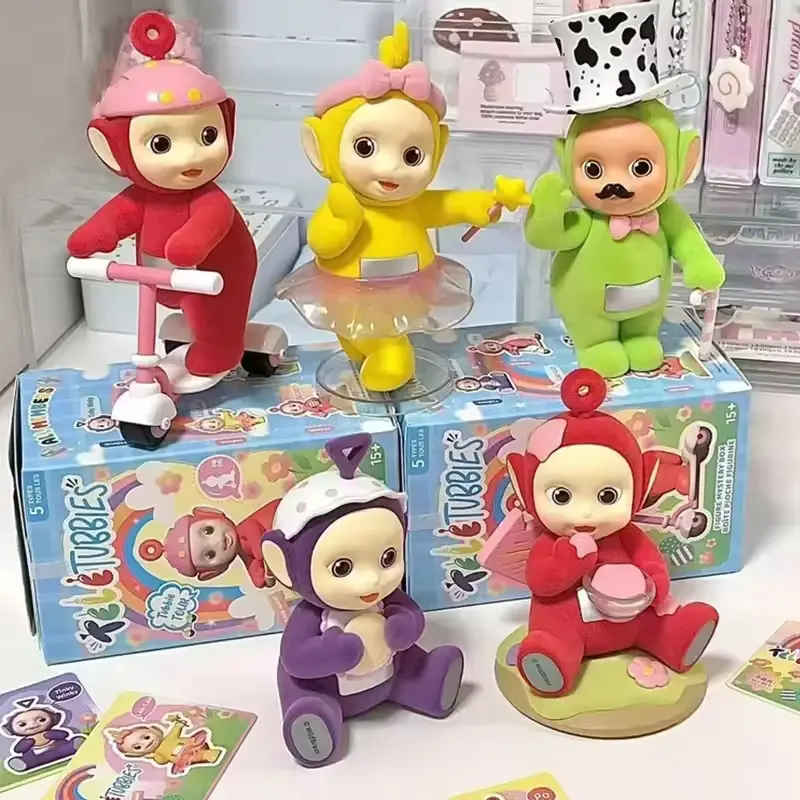 Genuine Teletubbies Baby Travel Series Blind Box Figures Creative Children'S Model Doll Car Decor Ornaments Toys Gifts