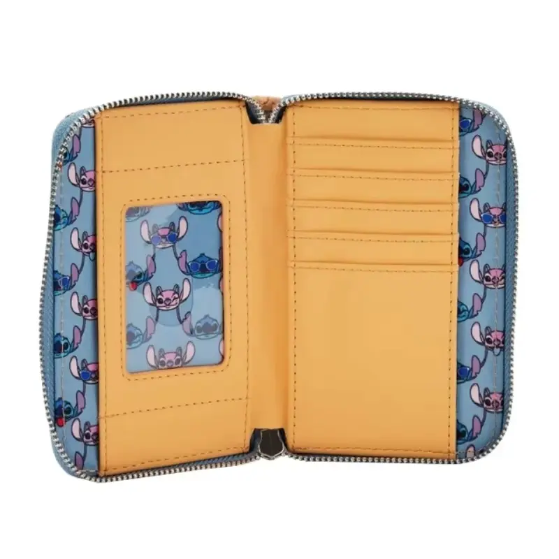 Loungefly Disney Princess Card Holder with Toy Figure - Tinker Bell Angel Snow Cone Design Beauty Beast Stitch Collectible Purse