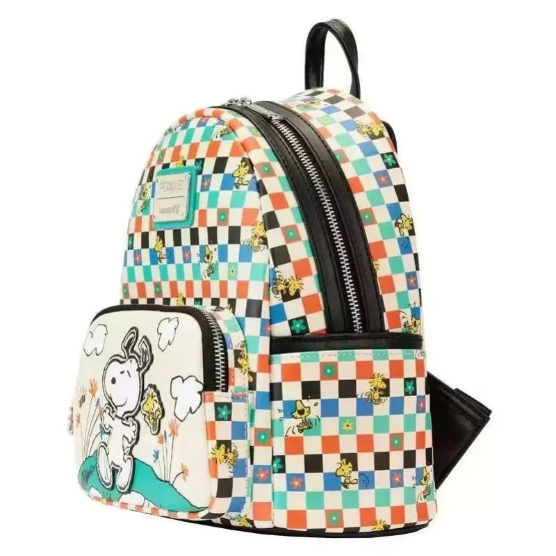 Loungefly Disney Snoopy Cartoon Mini Backpack for Girls Elementary School Shoulder Bag Outdoor Leisure Design birthday gift