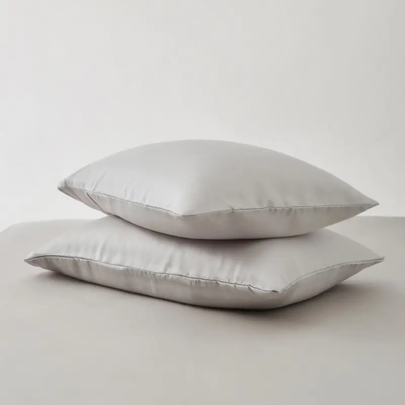 2pcs Natural Eucalyptus Loycell Pillowcase ,Silky Smooth Breathable Neck Pillow Cover,Summer Skin-friendly Pillow Case 48*74cm