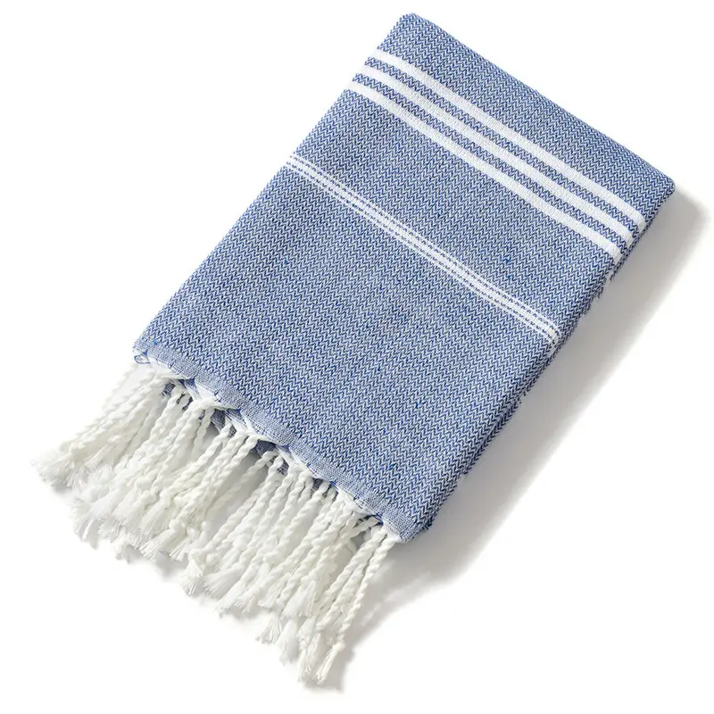 90*180cm Turkish Beach Towel Striped Cotton Sports Bath Towels with Tassels Travel Gym Camping Women Shawl Blanket Absorbent
