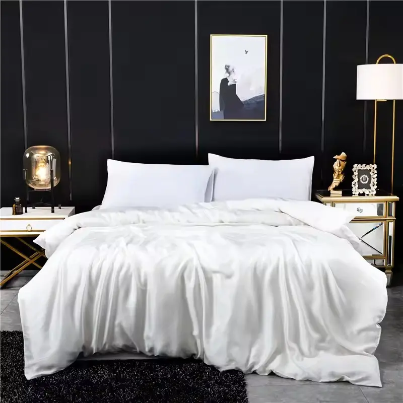 Luxury Silky Pillow Case Natural Bamboo Lyocell Fiber Pillowcase Smooth Cool Feeling Grey Solid Home Pillow Cover 48*74cm*2pcs