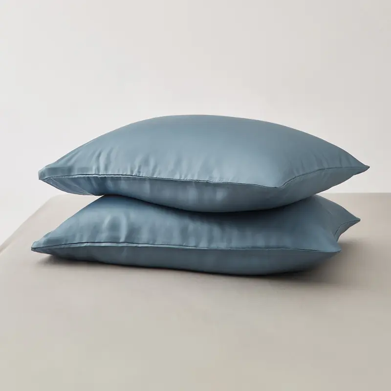 Ocean Blue Eucalyptus Fiber Bedding Set 220*240cm Shiny Duvet cover Silky Bamboo Fitted Sheet Lyocell Fiber Pillowcase