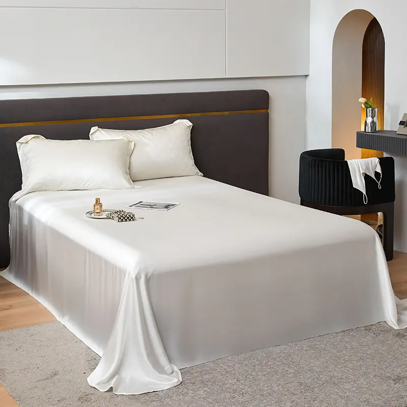 LF Tencel Top Sheet Set 60S Lyocell Fiber 800TC Eucalypt Fiber US Queen 228*259cm Degradable Home Bedding Set Cool Silky Sheet