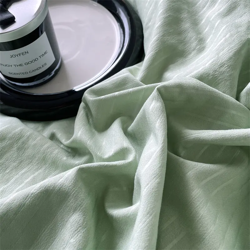 Premium Washed Cotton Striped Duvet Cover Set - Lightweight Embossed Bedding with Pillowcases for a Fresh, Cozy Sleep