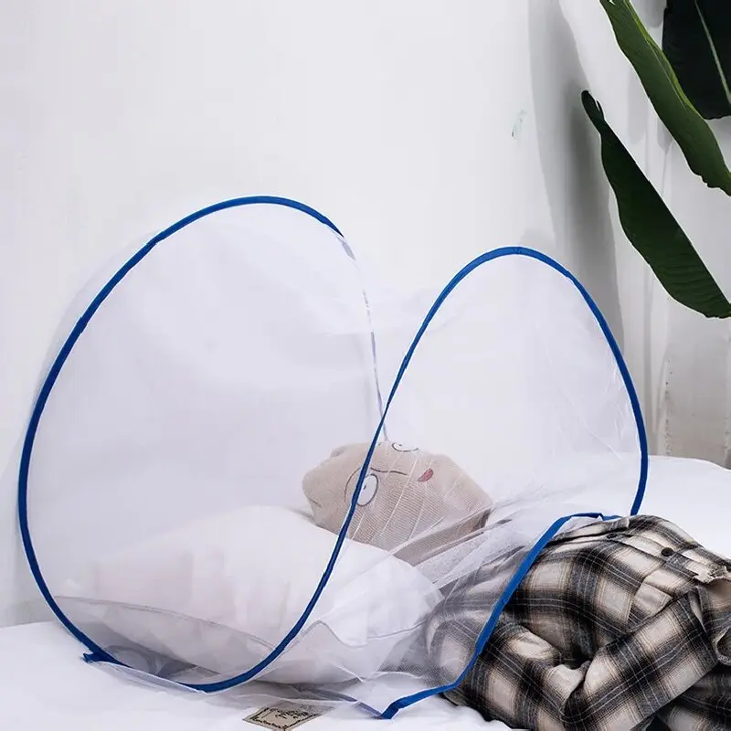 Facial Mosquitoes Repellent Cover Home Bed Foldable Mesh Insect Folding Netting Easy Install Single Double Portable Random Color