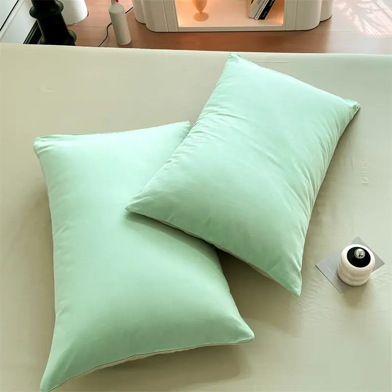 Dual-Tone 100% Cotton Duvet Cover and Pillowcase Set, Plush Bedding Set Ensemble with a Modern Colorblocked Aesthetic,Soft