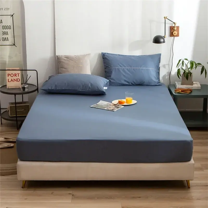 Luxury 40s 133x72 Cotton Fitted Sheet - Solid Color, Hypoallergenic, Soft and Breathable, Ensures a Comfortable Night's Sleep