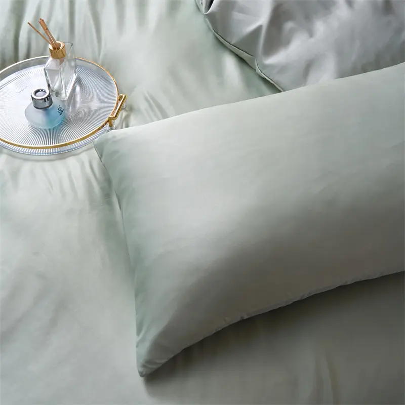 Stylish Ink-Printed Faux Silk Sateen Bedding Set - Satin Duvet Cover and Pillowcases with a Luxurious Sheen and Soft Touch