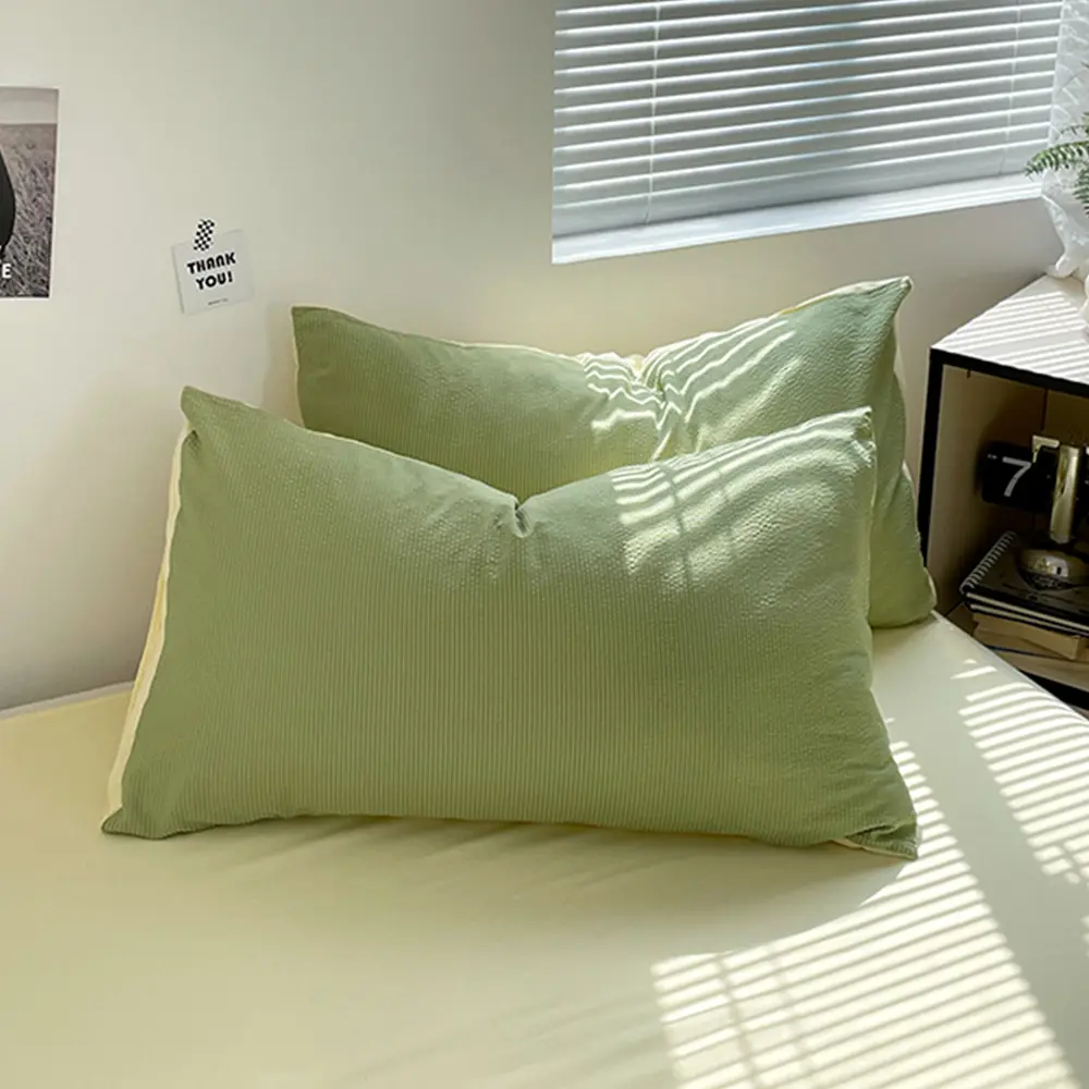 Lightweight Bubble Cotton Bedding Set - 3-Piece，1 Duvet Cover & 2 Pillowcases, Minimalist & Fresh, Ultra-Soft