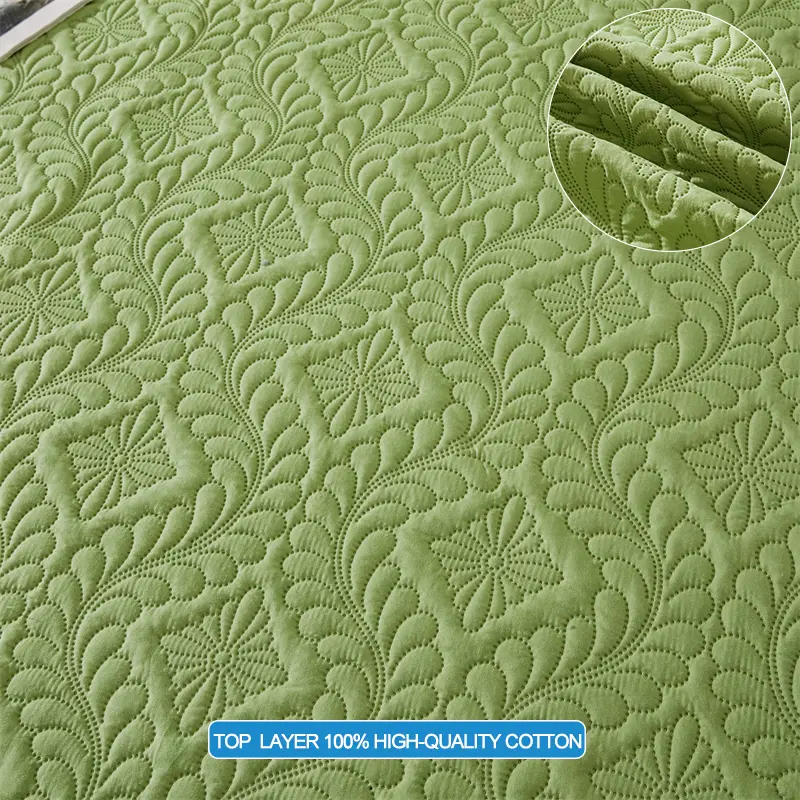 Waterproof Mattress Cover Hypoallergic Breathable Mattress Protector Anti-mite Anti-bacterial Fitted Bed Sheet,Fresh green