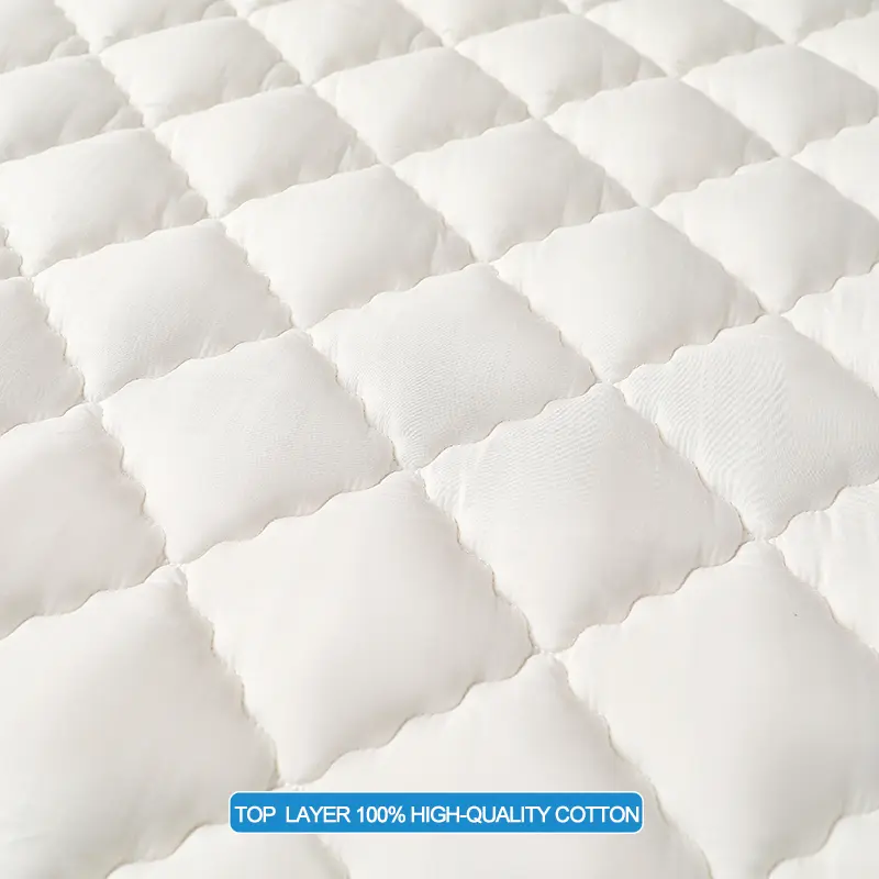 Premium Mattress Protector - Mattress Cover Extra Thick & Breathable Bed Cover with 4 Elastic Corner Straps- Noiseless,White
