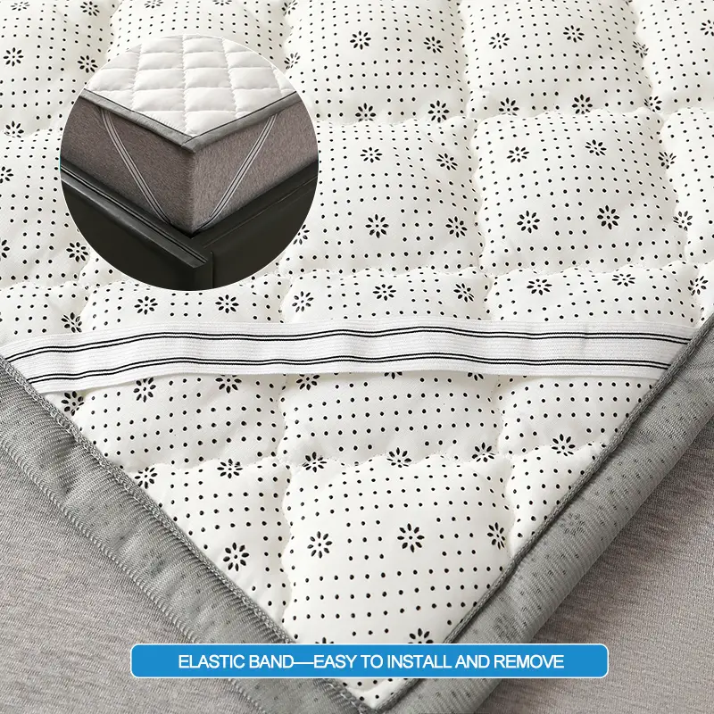 Premium Mattress Protector - Mattress Cover Extra Thick & Breathable Bed Cover with 4 Elastic Corner Straps- Noiseless,White