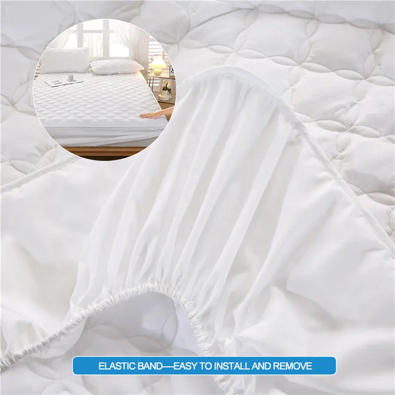 Premium Antibacterial Mattress Protector - Breathable, Noiseless & Skin-Friendly Mattress Cover, Fitted Sheet for All Season