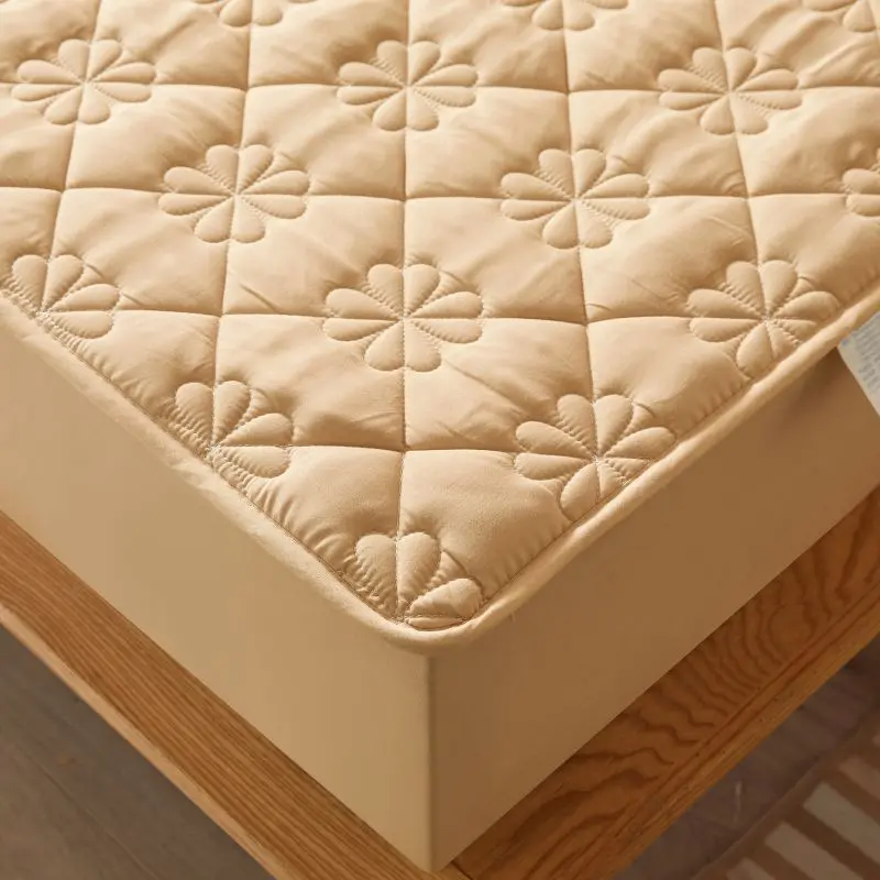 Hotel Luxury Cotton Mattress Cover - Hypoallergenic Mattress Protector, Fitted Sheet, and Bed Skirt Sheet,Comfort Antibacterial