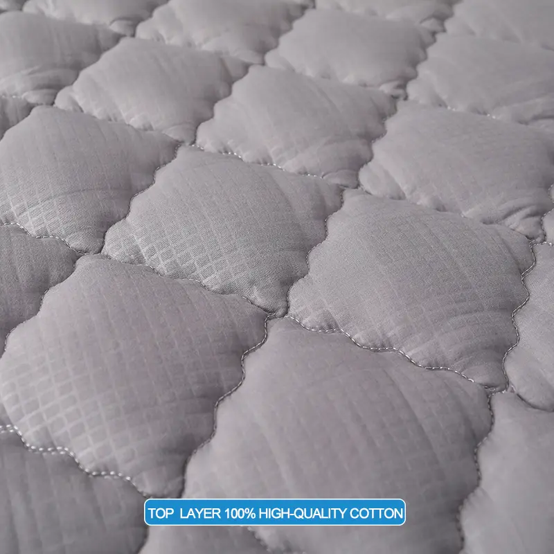 Premium Mattress Protector - Mattress Cover Extra Thick & Breathable Bed Cover with 4 Elastic Corner Straps- Noiseless,Grey
