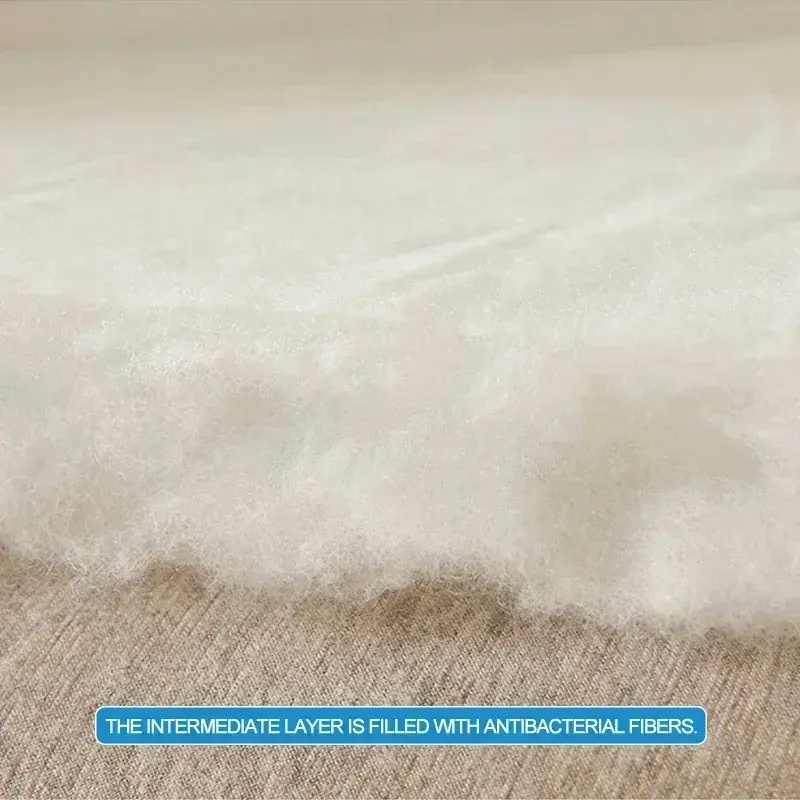 Premium Antibacterial Breathable Mattress Cover, Mattress Protector, Soft Comfortable, Noise-free,Single/Couple Bed Size,Beige