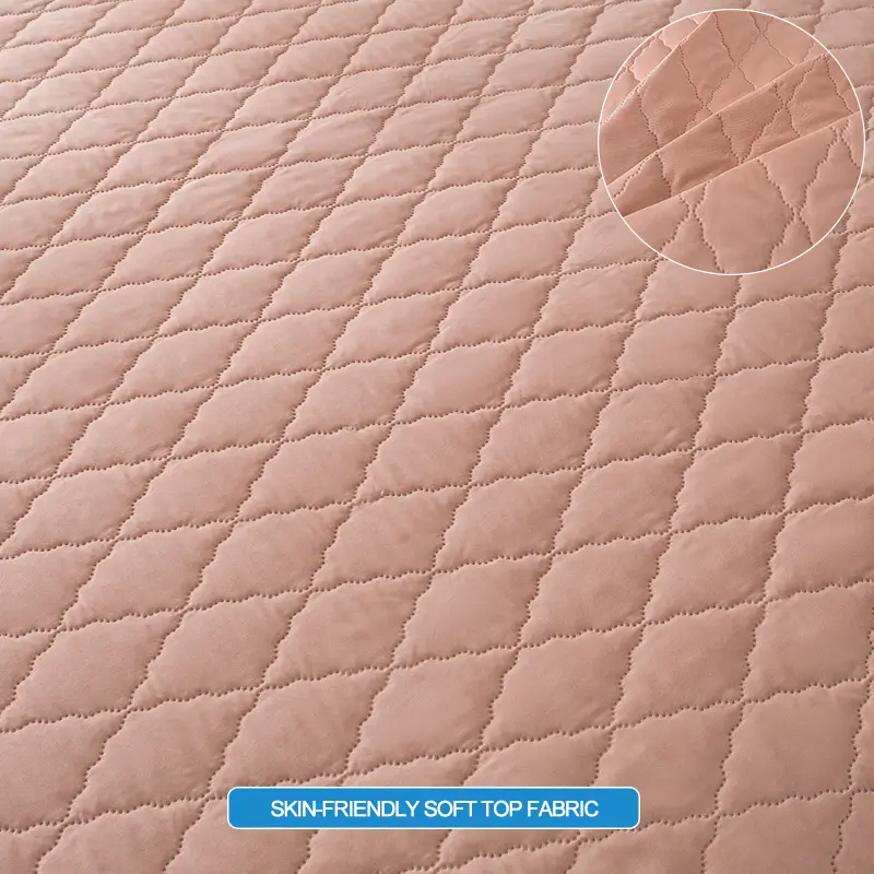 Waterproof Mattress Protector - Hypoallergenic Mattress Cover, Soft & Noiseless, Waterproof Bed Sheet, Anti-Slip & Washable,Pink