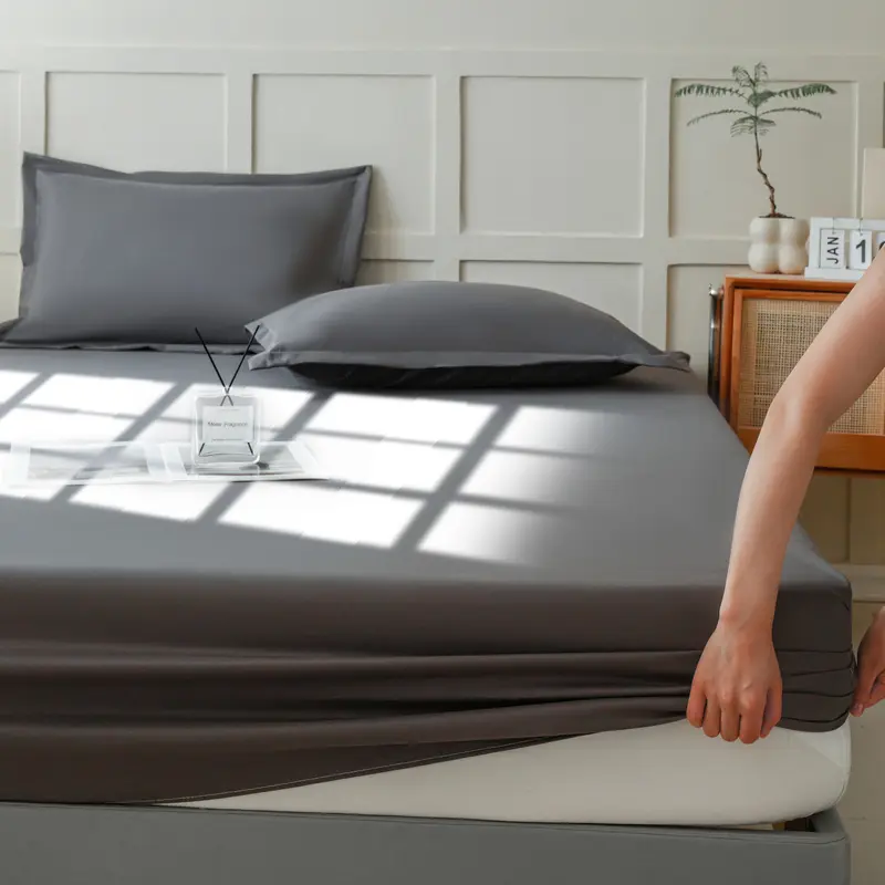 New Arrival Solid Color Waterproof Fitted Sheet,Stain-Resistant and Hypoallergenic Protection for Your Mattress,Easy Care