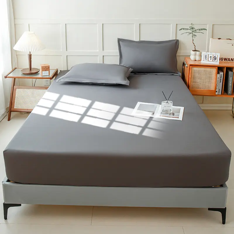 New Arrival Solid Color Waterproof Fitted Sheet,Stain-Resistant and Hypoallergenic Protection for Your Mattress,Easy Care