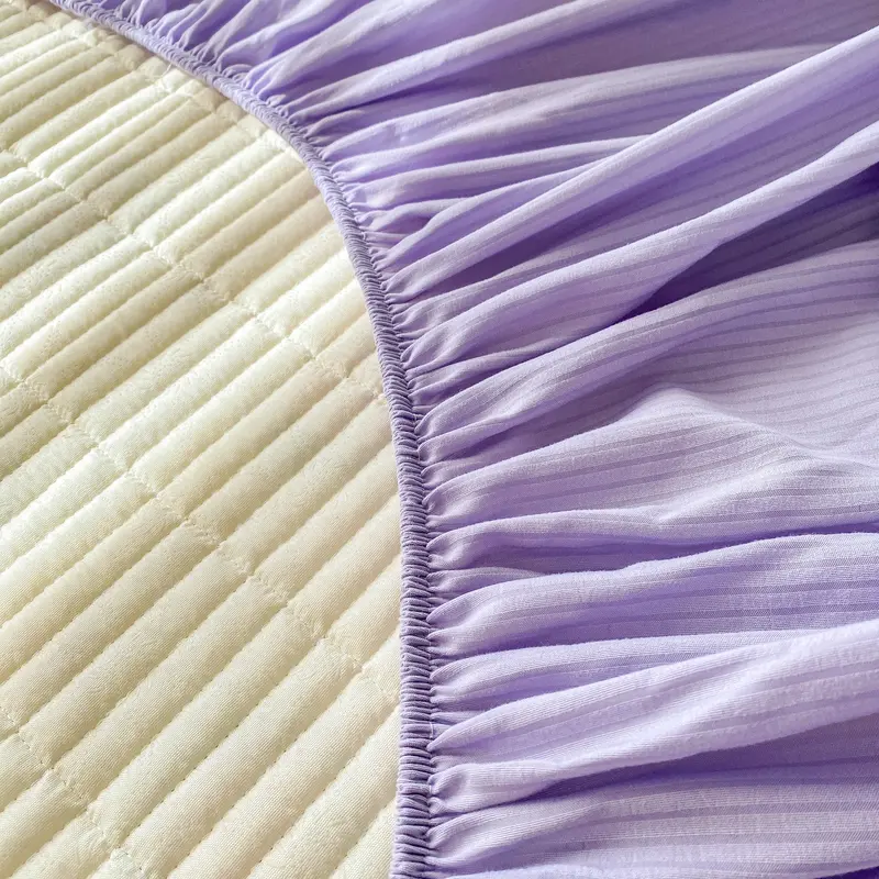 New Bubble Cotton Mattress Protector - Antibacterial & Breathable, Quilted Printed Design - Bedroom Mattress Cover,Easy Care