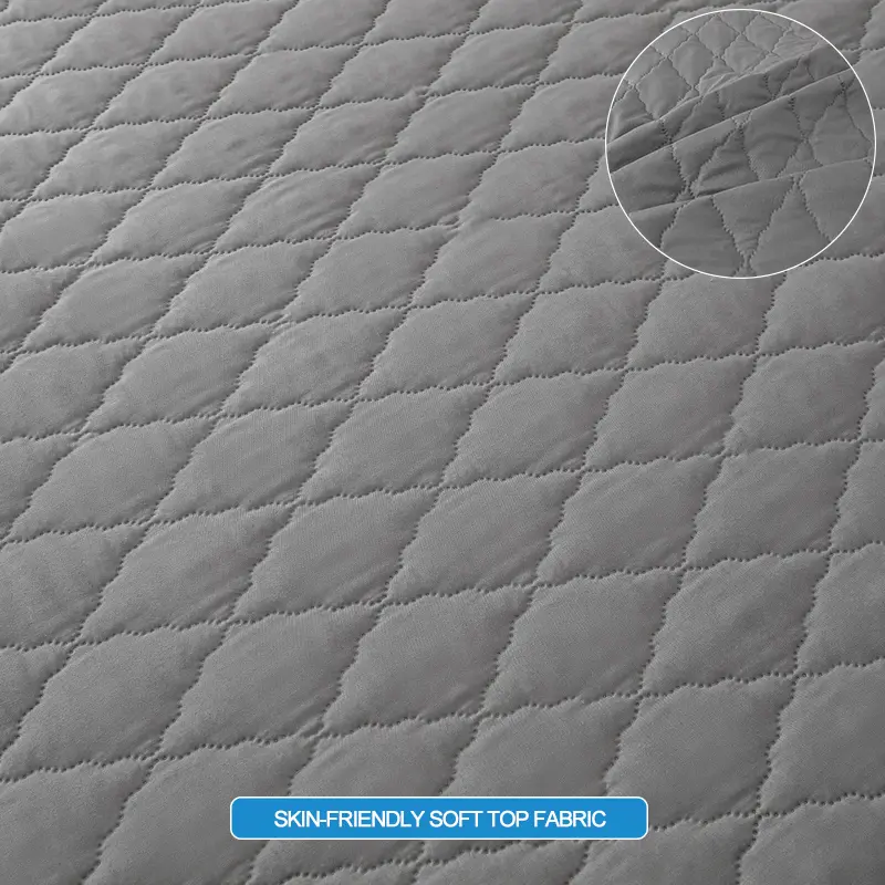 Waterproof Mattress Protector - Hypoallergenic Mattress Cover, Soft & Noiseless, Waterproof Bed Sheet, Anti-Slip & Washable,Grey