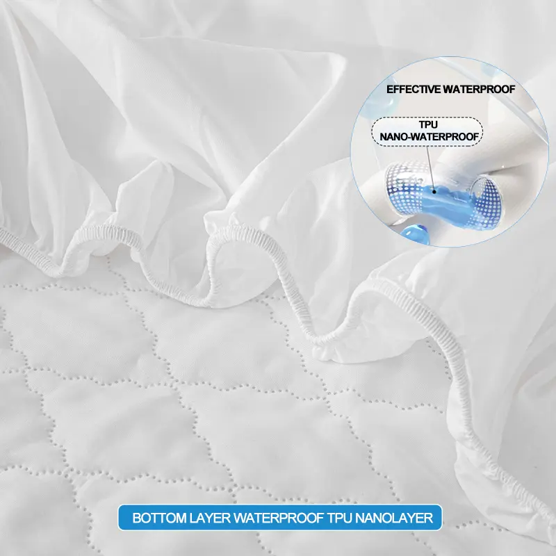 Waterproof Mattress Protector - Hypoallergenic Mattress Cover, Soft & Noiseless, Waterproof Bed Sheet, Anti-Slip & Washable