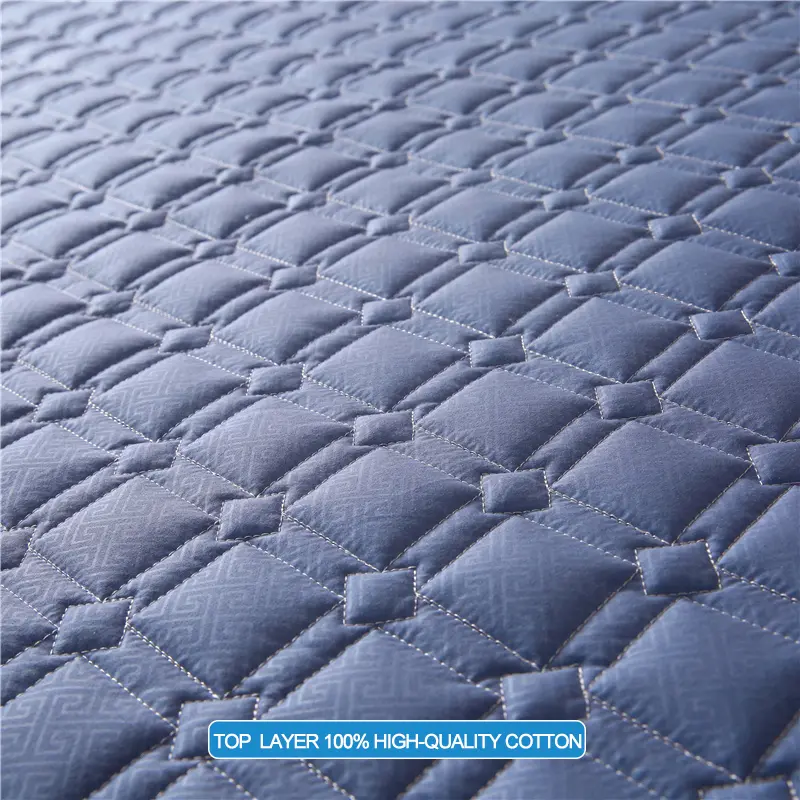 Premium Antibacterial Breathable Mattress Cover, Mattress Protector, Soft Comfortable, Noise-free,Single/Couple Bed Size,Blue