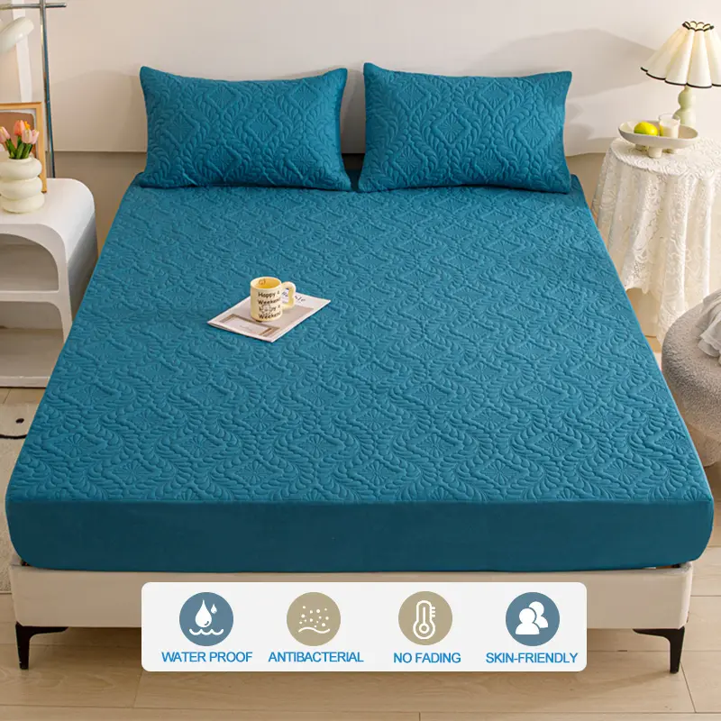Waterproof Mattress Cover Hypoallergic Breathable Mattress Protector Anti-mite Anti-bacterial Fitted Bed Sheet,No Pillowcase