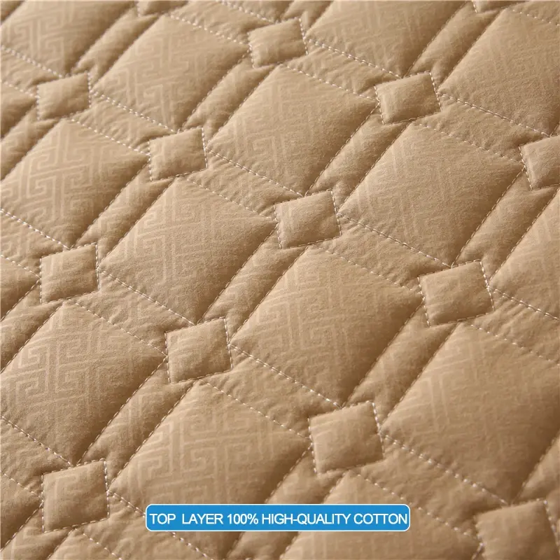Premium Antibacterial Breathable Mattress Cover, Mattress Protector, Soft Comfortable, Noise-free,Single/Couple Bed Size,Khaki