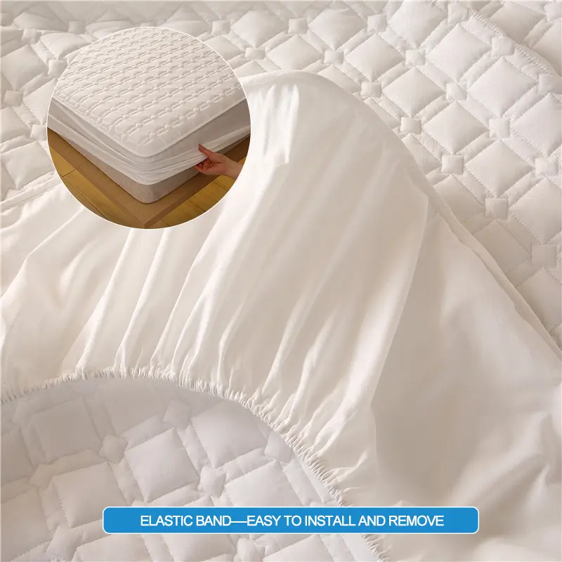 Premium Antibacterial Breathable Mattress Cover, Mattress Protector, Soft Comfortable, Noise-free,Single/Couple Bed Size